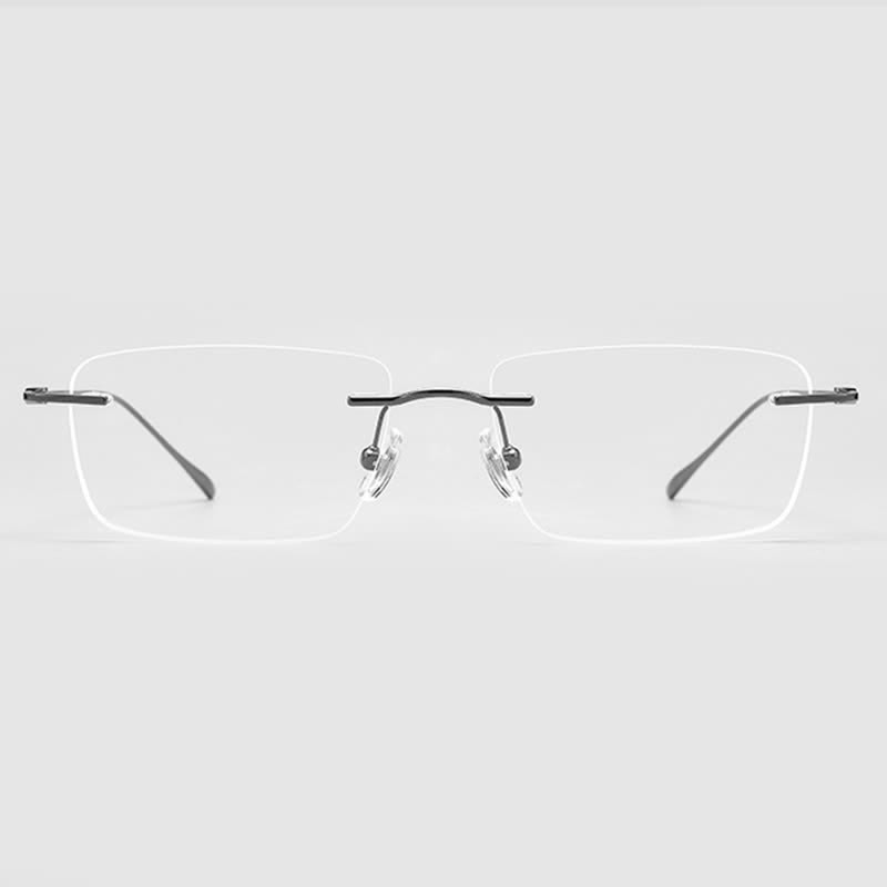 Spykay™ EG26723 Titanium Rectangle Frame Anti-blue Light Hipster Rimless Glasses - image 9