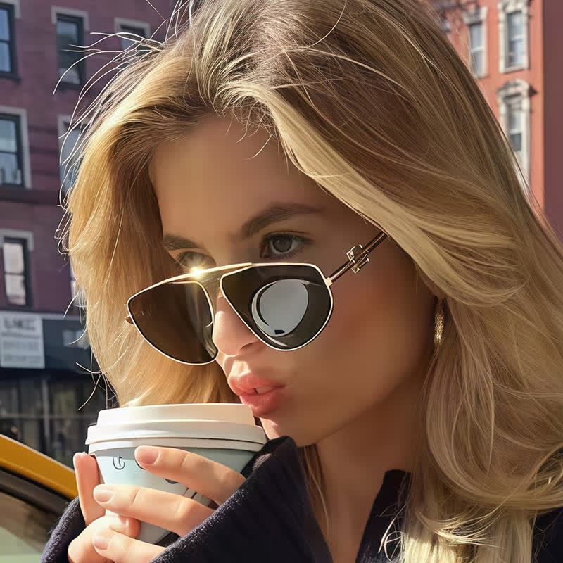 Spykay™ SG60906 Hollow-out Irregular Aviator Sunglasses - image 6