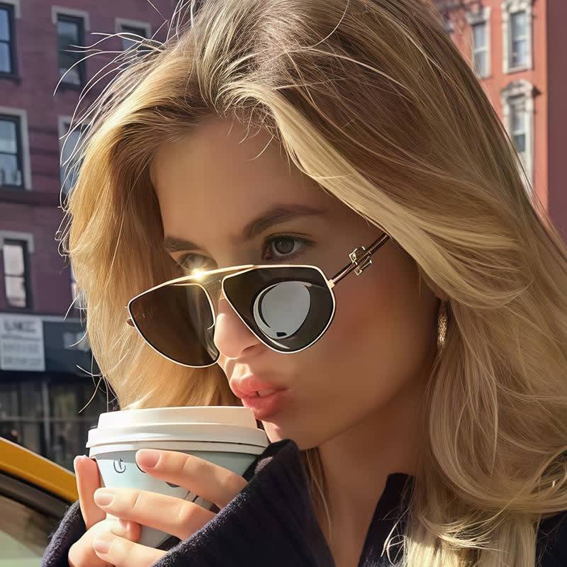 Spykay™ SG60906 Hollow-out Irregular Aviator Sunglasses - image 6