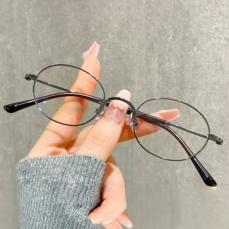 Spykay™ EG26892 Lightweight Oval Frame Anti-blue Light Glasses - Grey - image 5