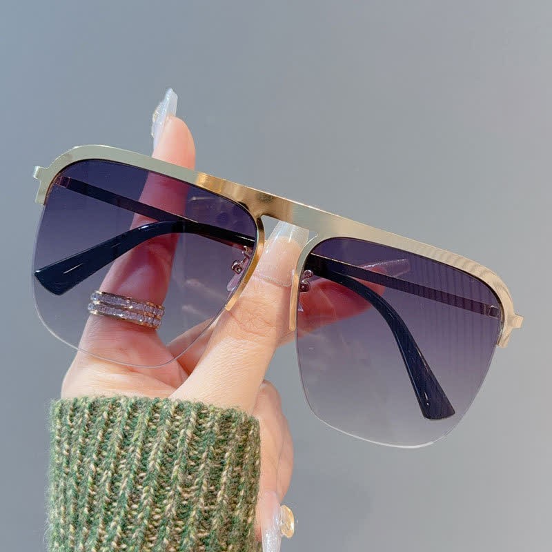 Spykay™ SG60864 Square Frame Semi-Rimless Oversized Sunglasses - image 15