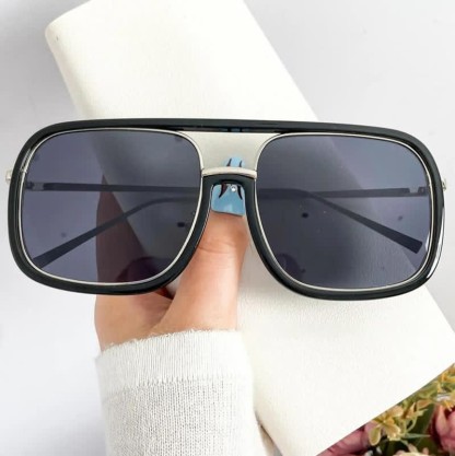 Spykay™ SG60732 Tortoise Pattern Flat Top Square Frame Double Bridges Sunglasses - Black - image 7