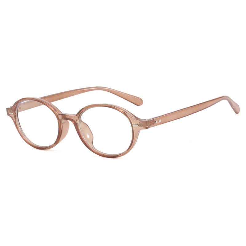 Spykay™ EG60680 Vintage Oval Frame Anti-blue Light Eyeglasses - Brown - image 14