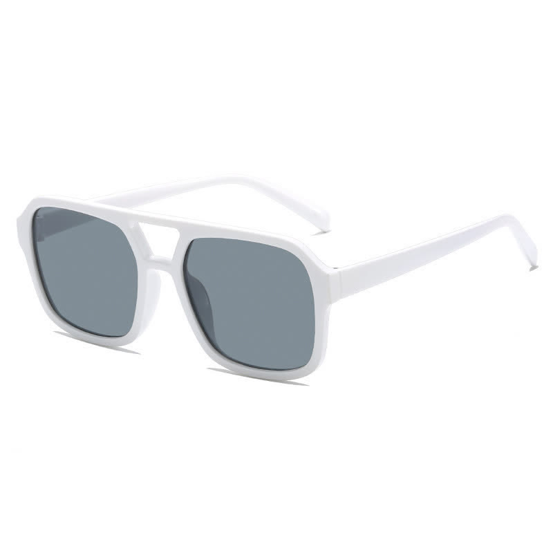 Spykay™ SG60718 Double Bridges Square Frames Retro-Vintage Sunglasses - White - image 36