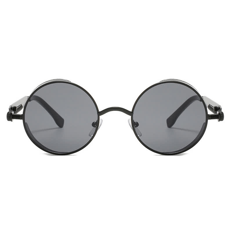 Spykay™ SG60945 Retro Punk Round Frame Spring Temples Sunglasses - image 4