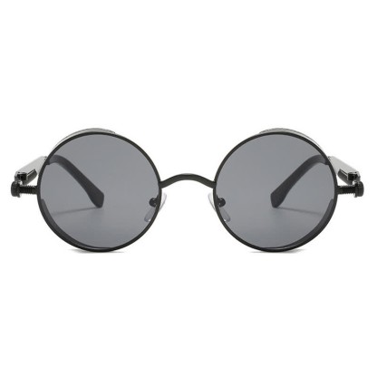 Spykay™ SG60945 Retro Punk Round Frame Spring Temples Sunglasses - image 4