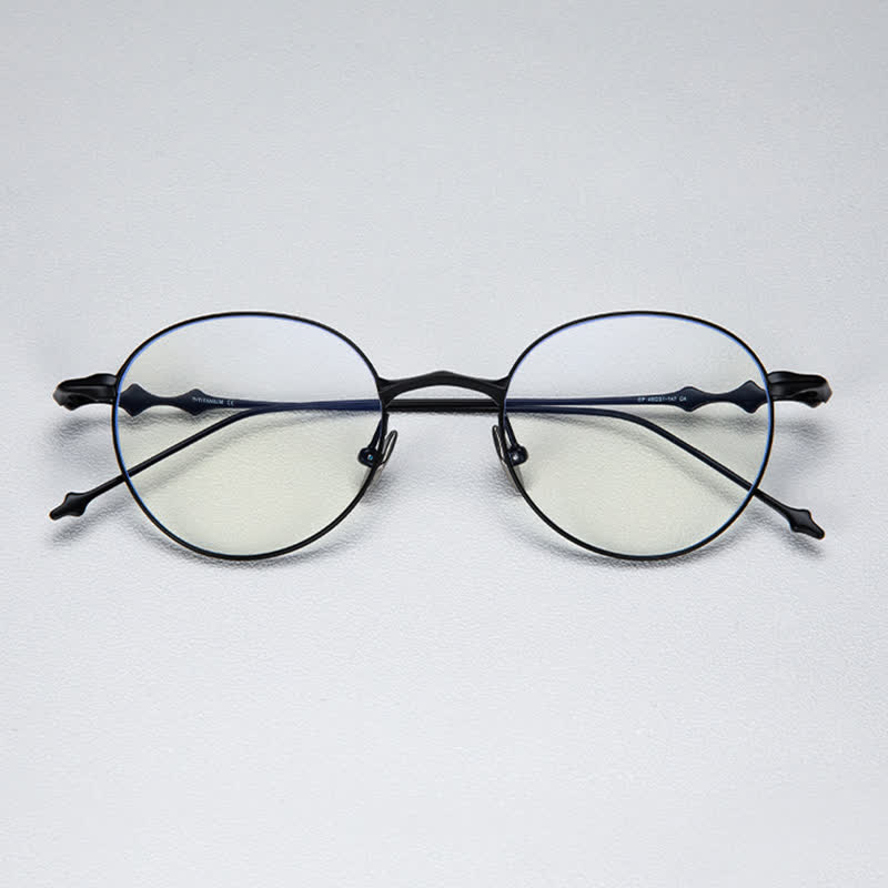 Spykay™ EG26853 Round Titanium Frame Anti-blue Light Classic Glasses - image 17