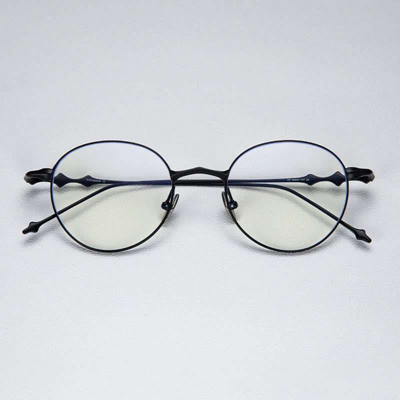 Spykay™ EG26853 Round Titanium Frame Anti-blue Light Classic Glasses - image 17