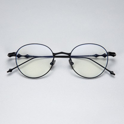Spykay™ EG26853 Round Titanium Frame Anti-blue Light Classic Glasses - image 17