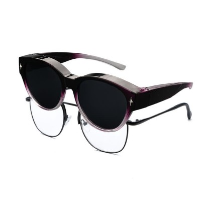 Spykay™ SG61035 Fit Over Glasses Cat-Eye Star Decor Polarized Sunglasses - Purple - image 3