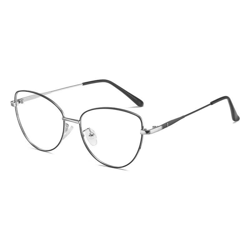 Spykay™ EG26936 Cat-Eye Frame Anti-blue Light Retro Glasses - Black/Silver - image 5