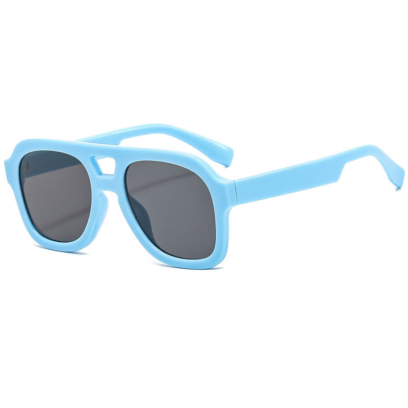Spykay™ SG60832 Double Bridges Thick Frame Hipster Aviator Sunglasses - Blue - image 13