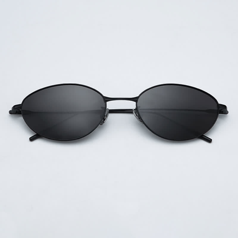 Spykay™ SG60770 Titanium Oval Frame Polarized Lightweight Sunglasses with Nylon Lenses - image 16