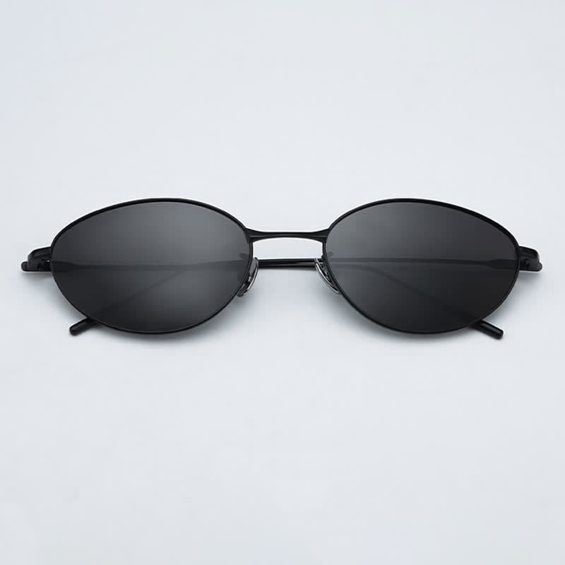 Spykay™ SG60770 Titanium Oval Frame Polarized Lightweight Sunglasses with Nylon Lenses - image 16