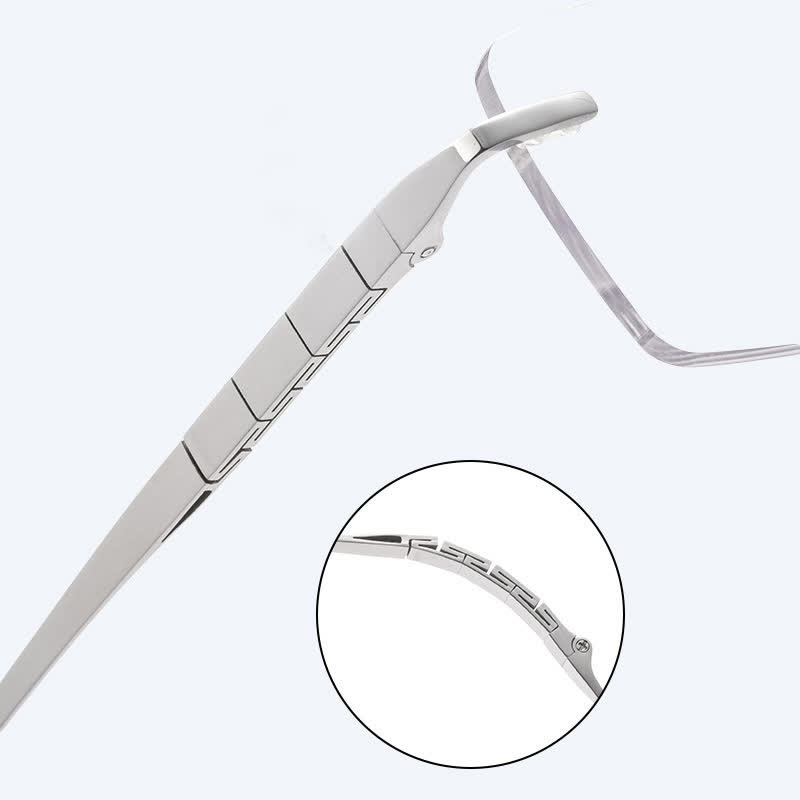 Spykay™ EG26903 Retro Simple Rectangle Frame Anti-blue Light Hipster Rimless Glasses - image 12