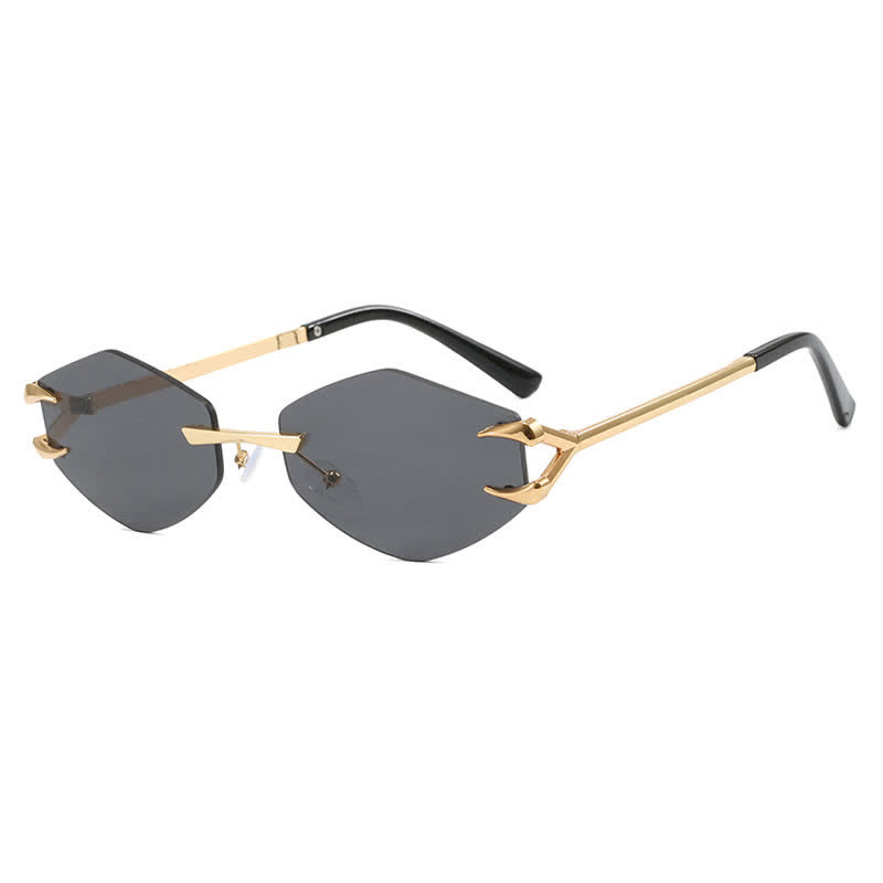 Spykay™ SG60856 Claw Temples Geometric Rimless Hipster Sunglasses - image 11