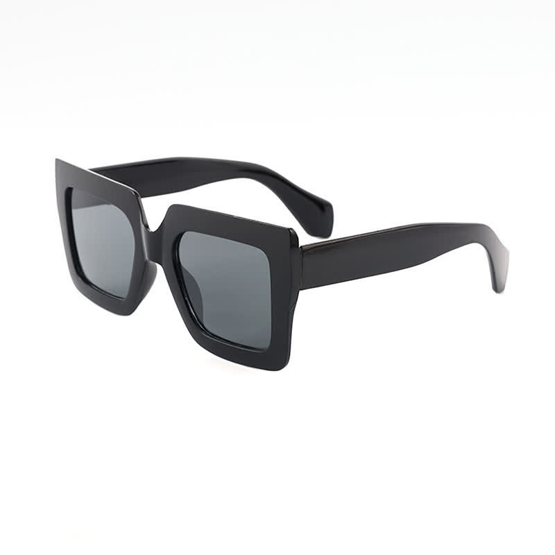 Spykay™ SG61012 Oversized Square Frame Fashion Thick Sunglasses - Black - image 9
