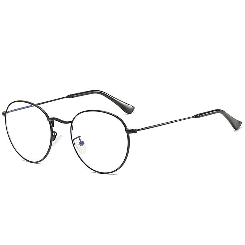 Spykay™ EG26906 Retro Simple Round Frame Anti-blue Light Hipster Glasses - Black - image 9