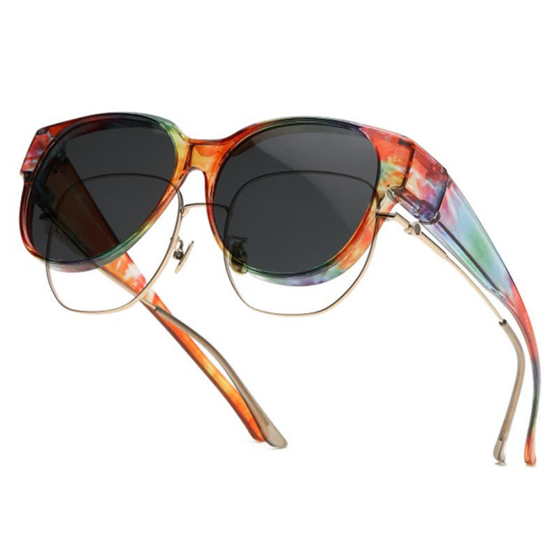 Spykay™ SG60958 Fit Over Glasses Floral Frame Polarized Sunglasses for Driving - E - image 8