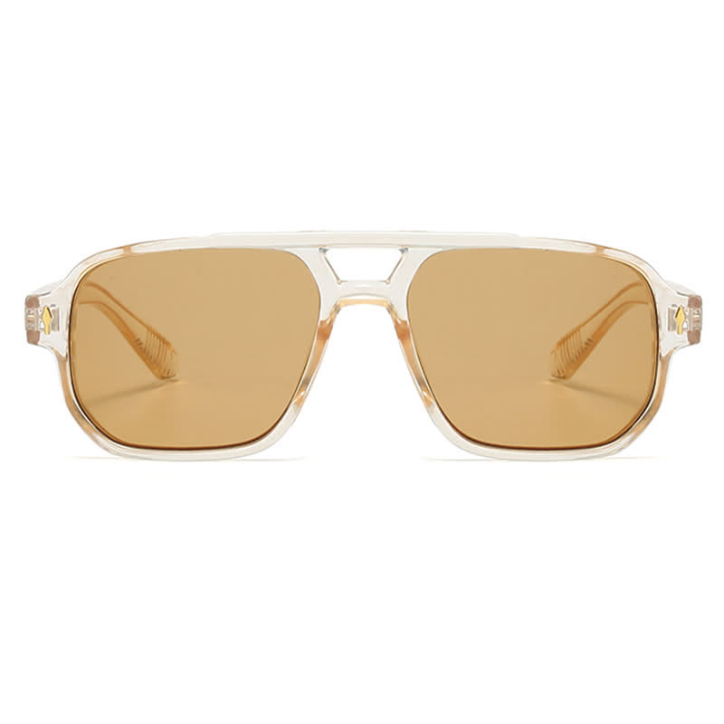 Spykay™ SG61003 Square Frame Double Bridges Vintage Arrow Sunglasses - image 27