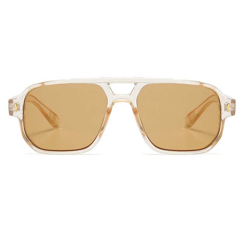 Spykay™ SG61003 Square Frame Double Bridges Vintage Arrow Sunglasses - image 27
