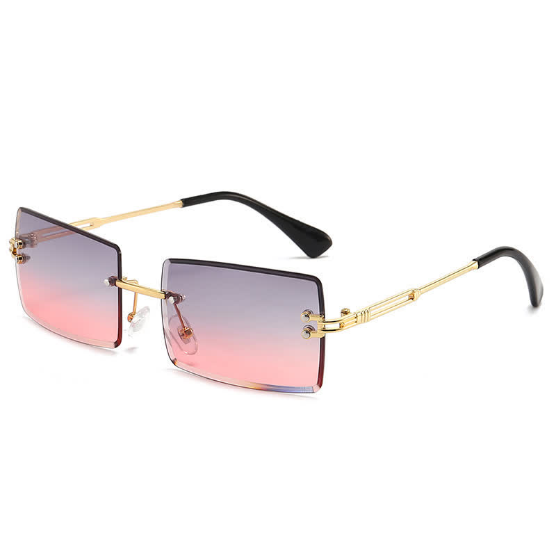 Spykay™ SG60744 Rimless Rectangle Frame Fashion Sunglasses - Grey/Pink - image 52