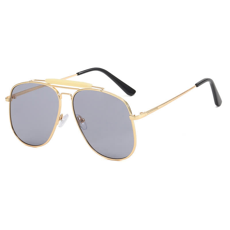 Spykay™ SG60828 Double Bridges Oversized Frame Hipster Aviator Sunglasses