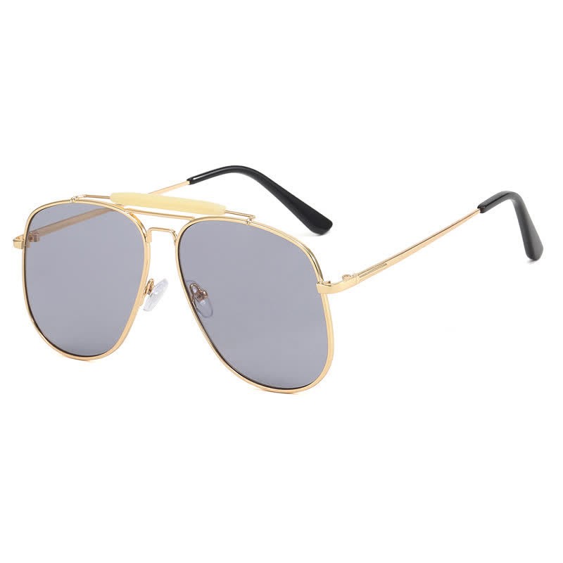 Spykay™ SG60828 Double Bridges Oversized Frame Hipster Aviator Sunglasses
