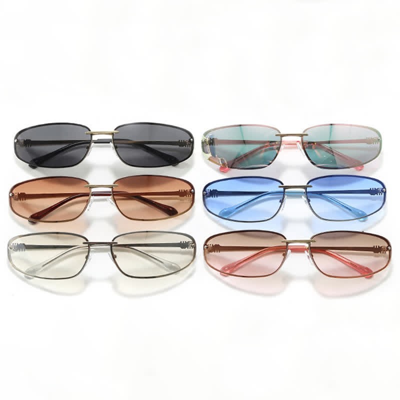 Spykay™ SG60683 Y2K Oval Frame Rimless Sunglasses - image 19