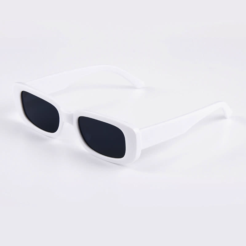 Spykay™ SG60996 Rectangle Small Thick Frame Vintage Sunglasses - White - image 13