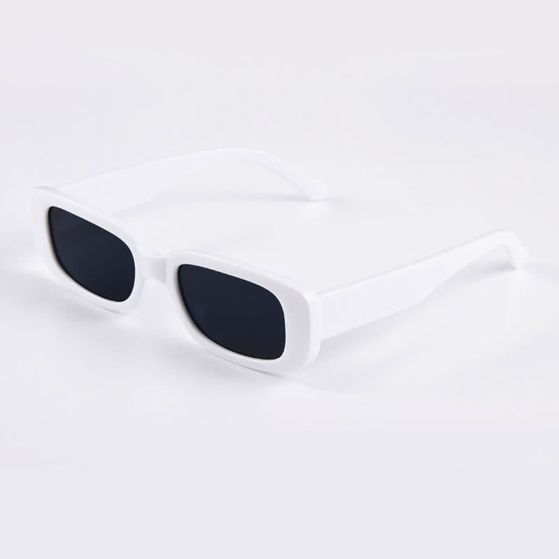 Spykay™ SG60996 Rectangle Small Thick Frame Vintage Sunglasses - White - image 13
