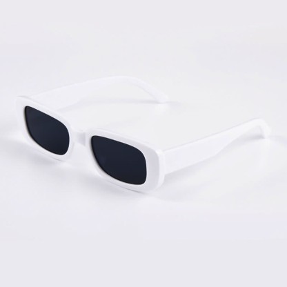 Spykay™ SG60996 Rectangle Small Thick Frame Vintage Sunglasses - White - image 13