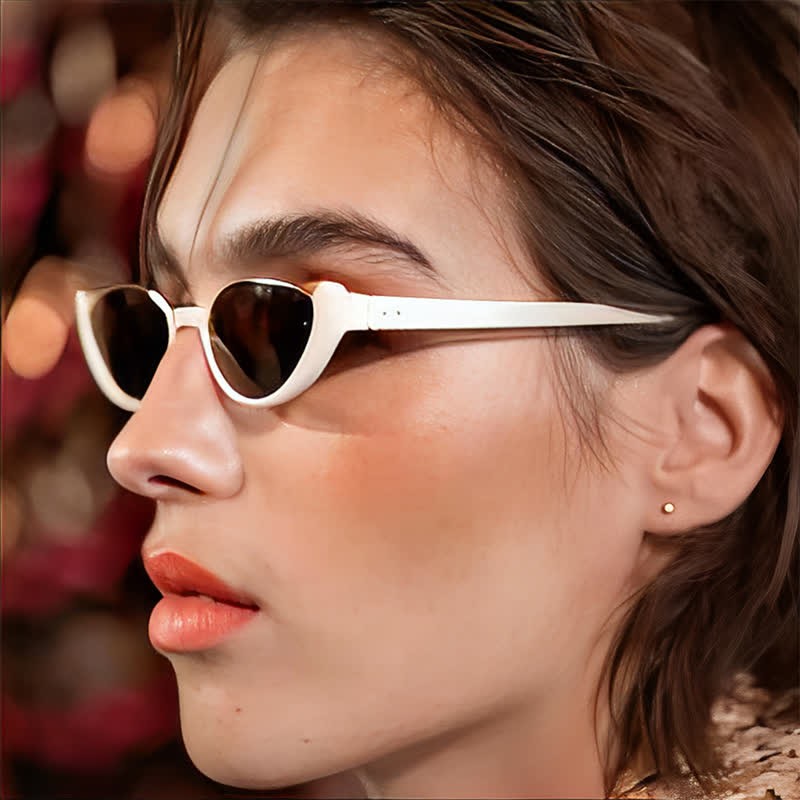 Spykay™ SG60716 Unisex Hipster Semi-Rimless Cat-Eye Sunglasses - Beige - image 21