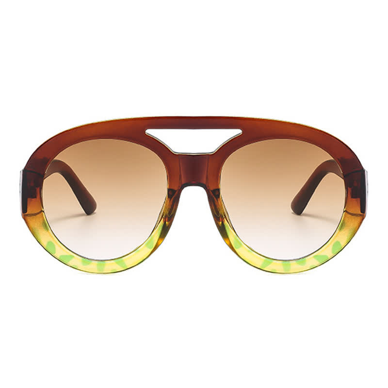 Spykay™ SG60741 Round Frame Double Bridges Oversized Aviator Sunglasses - image 24