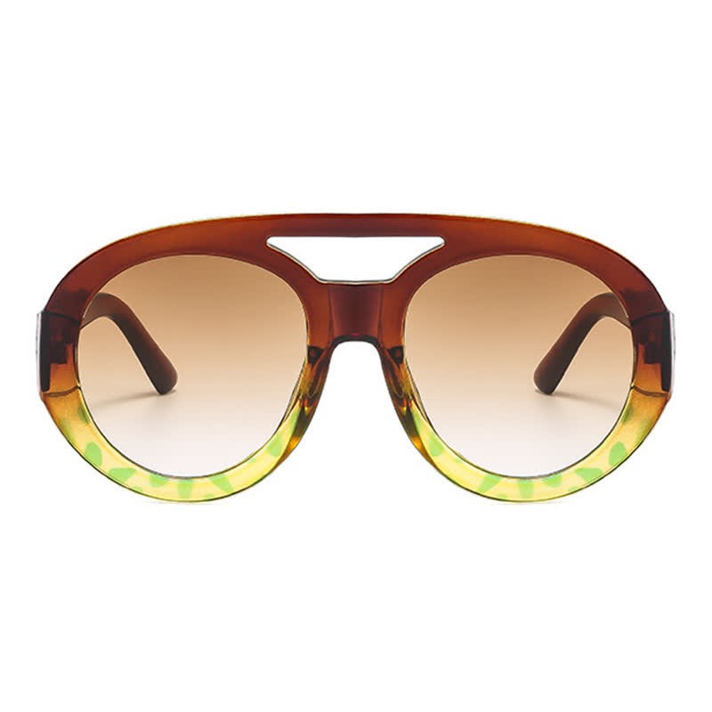 Spykay™ SG60741 Round Frame Double Bridges Oversized Aviator Sunglasses - image 24