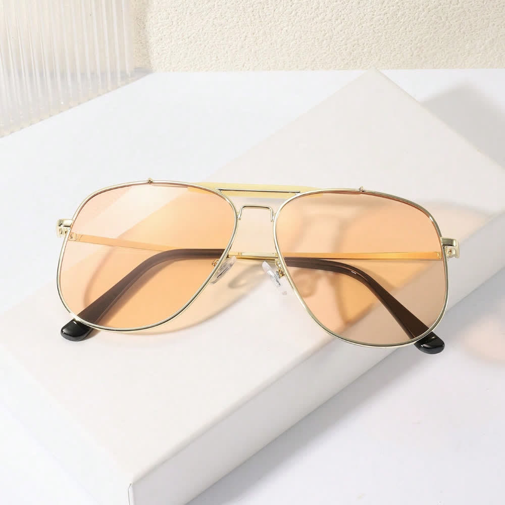 Spykay™ SG60828 Double Bridges Oversized Frame Hipster Aviator Sunglasses