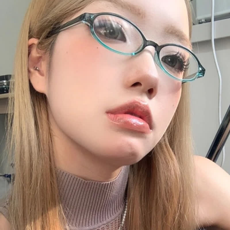 Spykay™ EG26885 Anti-blue Light Retro Small Oval Frame Y2K Hipster Eyeglasses - image 6