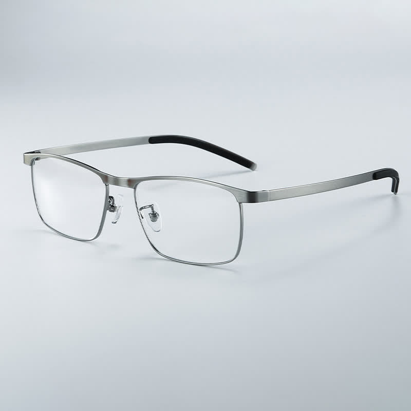 Spykay™ EG26852 Rectangle Titanium Frame Anti-blue Light Classic Glasses - Grey - image 8