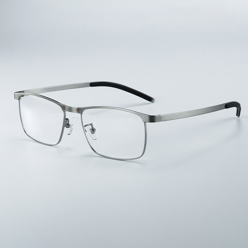 Spykay™ EG26852 Rectangle Titanium Frame Anti-blue Light Classic Glasses - Grey - image 8
