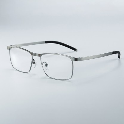 Spykay™ EG26852 Rectangle Titanium Frame Anti-blue Light Classic Glasses - Grey - image 8