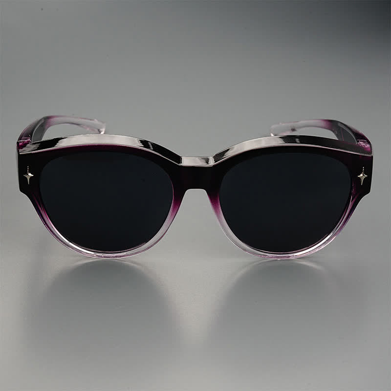 Spykay™ SG61035 Fit Over Glasses Cat-Eye Star Decor Polarized Sunglasses - image 11