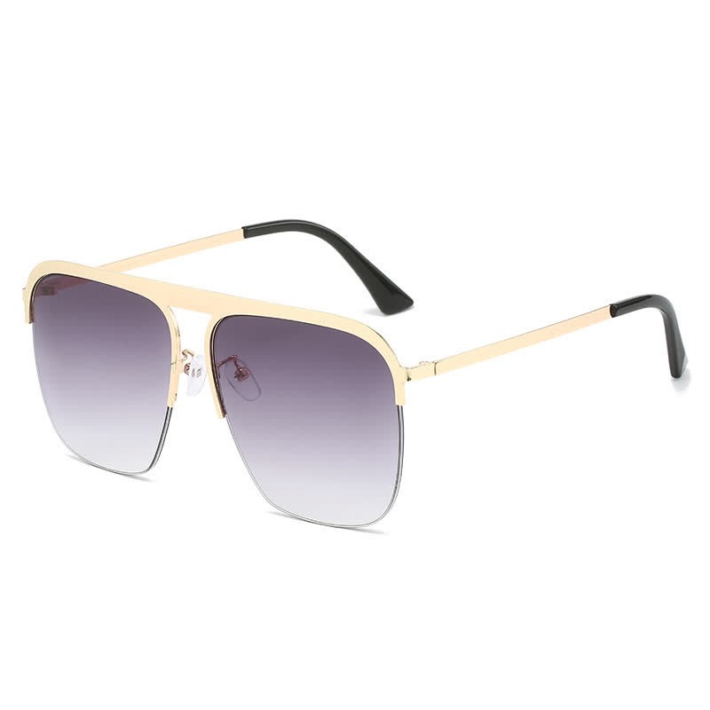 Spykay™ SG60864 Square Frame Semi-Rimless Oversized Sunglasses - Ombre Grey - image 16