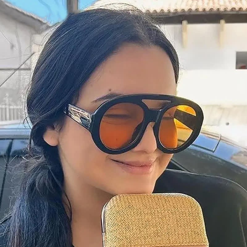 Spykay™ SG60741 Round Frame Double Bridges Oversized Aviator Sunglasses - image 8