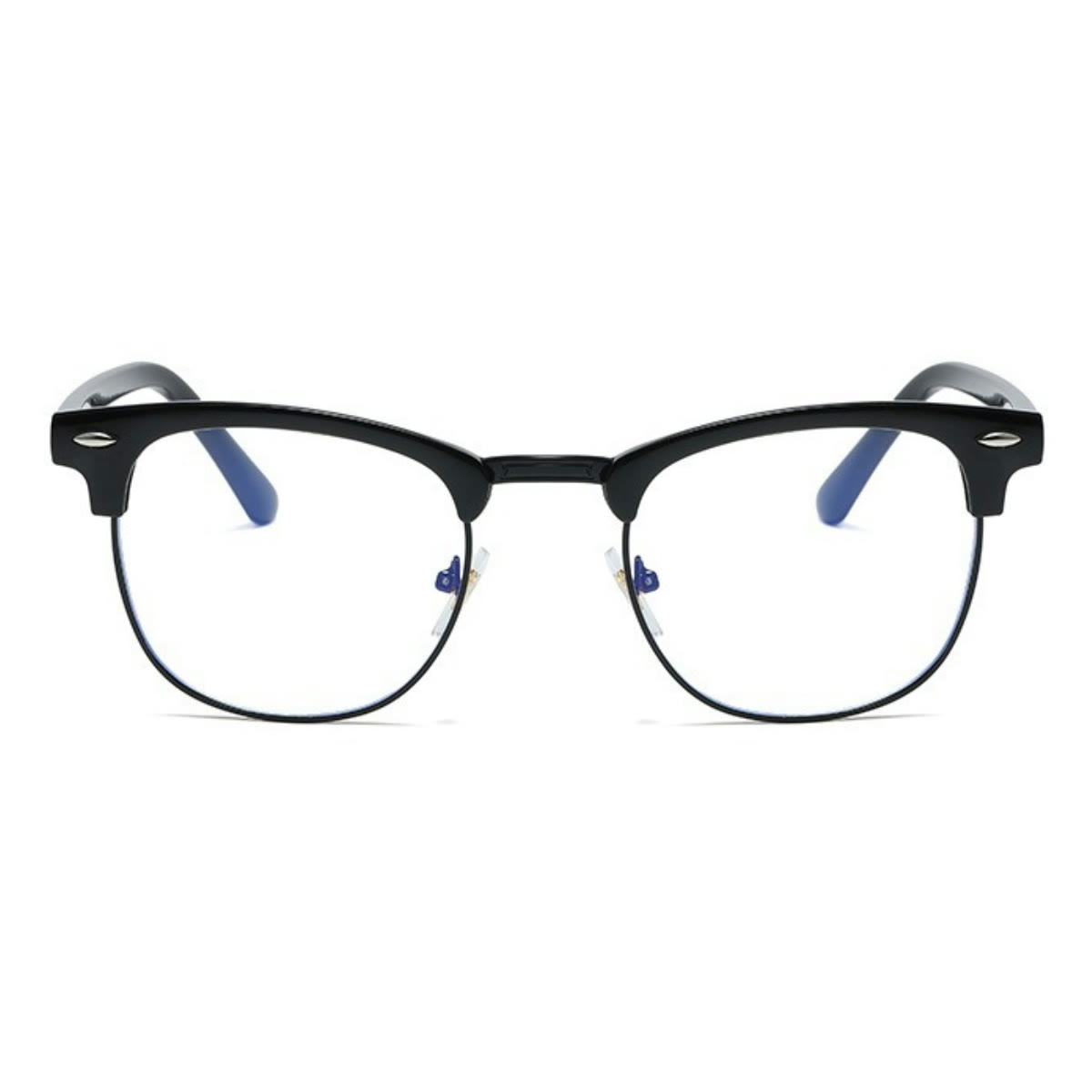Spykay™ EG1015 Unisex PC Square Half-Frame Clear Lens Glasses, Suitable For Daily Office & Reading Blue Light Glasses - image 12