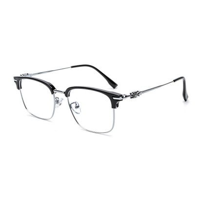 Spykay™ EG26924 Retro Gothic Cross Unisex Square Frame Anti-blue Light Browline Glasses - Black/Golden - image 9