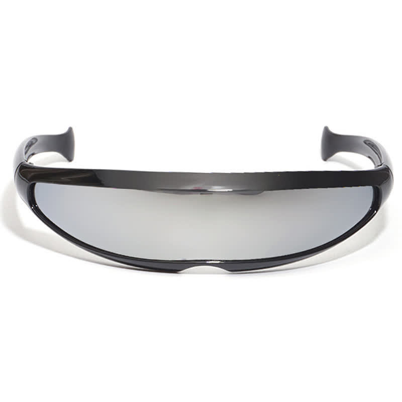 Spykay™ SG61011 One-piece Color Mirror Lens Monolens Cyclops Robotic Futuristic Narrow Y2K Punk Sunglasses - image 5