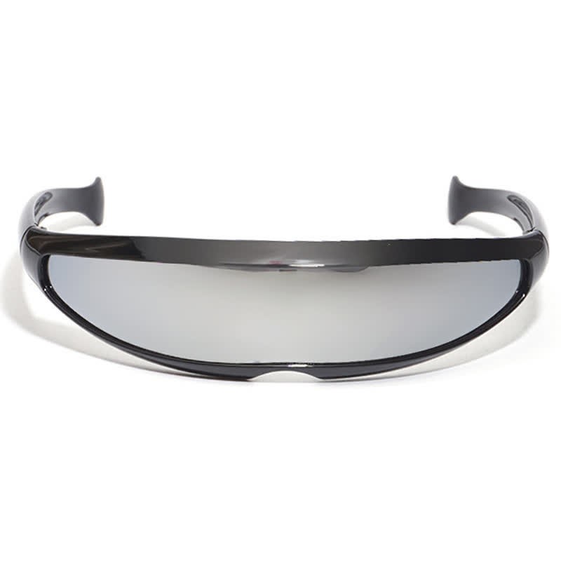Spykay™ SG61011 One-piece Color Mirror Lens Monolens Cyclops Robotic Futuristic Narrow Y2K Punk Sunglasses - image 5
