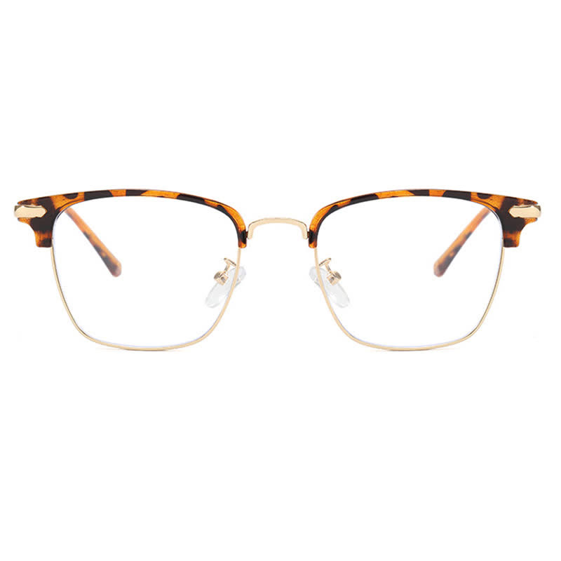 Spykay™ EG26833 Semi-Rimless Retro Square Frame Anti-blue Light Browline Glasses - image 17