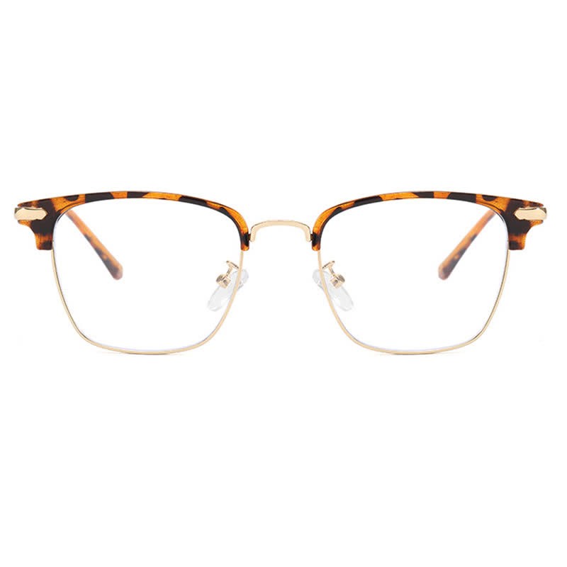 Spykay™ EG26833 Semi-Rimless Retro Square Frame Anti-blue Light Browline Glasses - image 17
