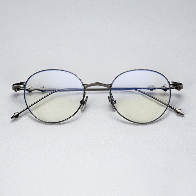 Spykay™ EG26853 Round Titanium Frame Anti-blue Light Classic Glasses - image 15